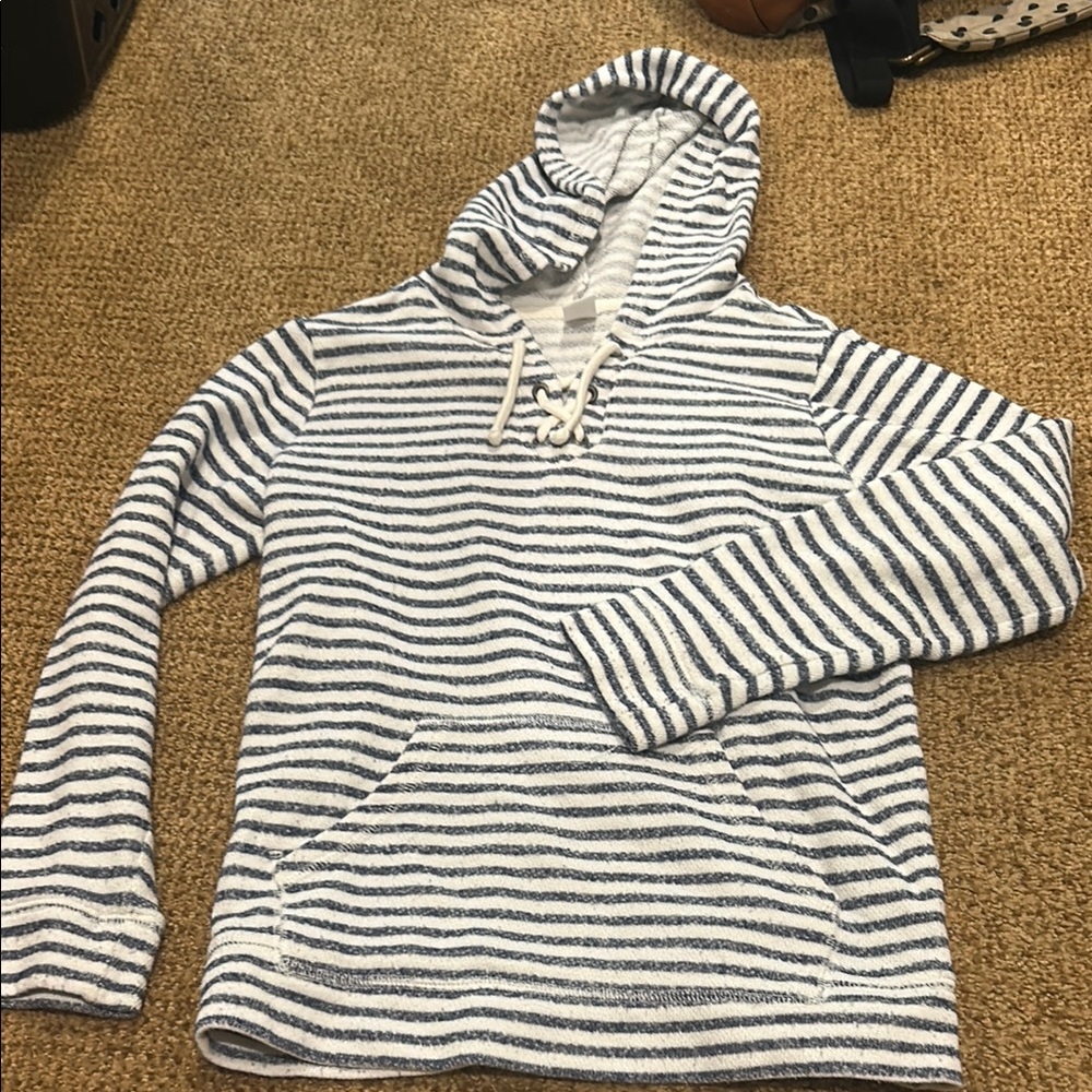 Old Navy Navy and White Striped Hoodie